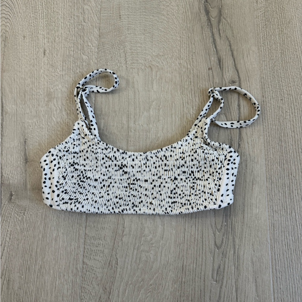 dalmatian print target bikini top